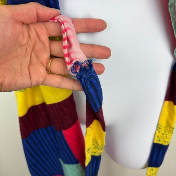 Toon Collections Bandana Wrap Top Asymmetrical Artwear Boho S/M - Picture 4 of 5